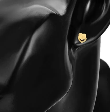 Vathë të praruar në ari Zemër e dyfishtë VZDA, të artë - 4