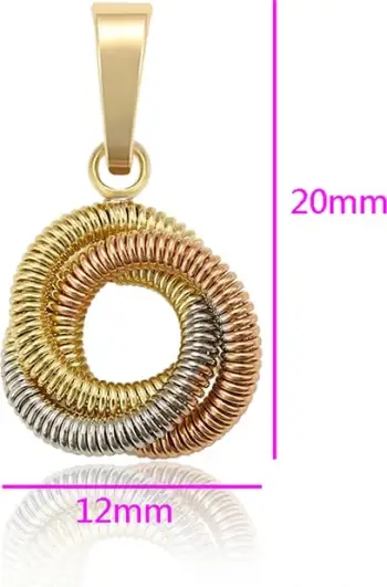Varëse elegante e praruar në ari me spirale VES2H, shumëngjyrëshe