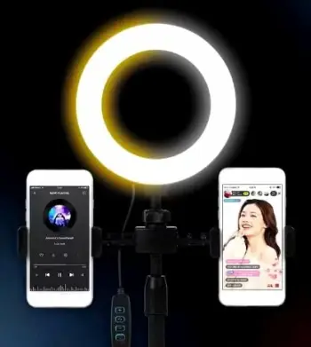 Dritë LED unazore DLU, me dy mbajtëse telefoni