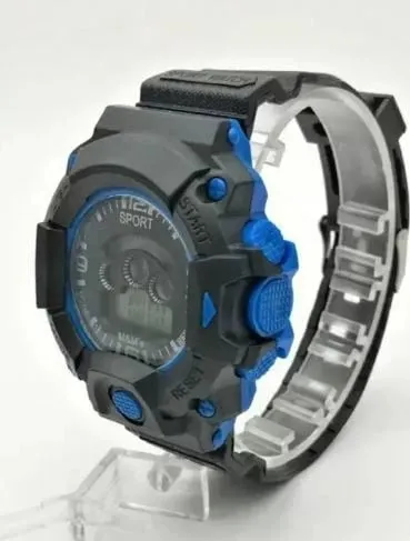 Orë digjitale Sport WR30MZK, zezë/kaltër - 2