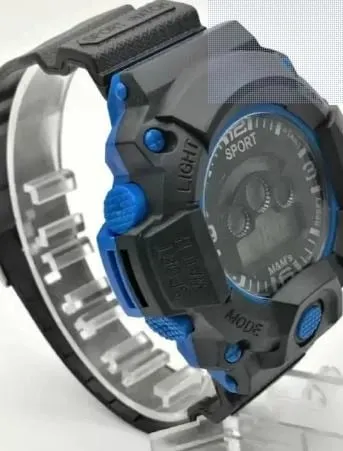 Orë digjitale Sport WR30MZK, zezë/kaltër - 4
