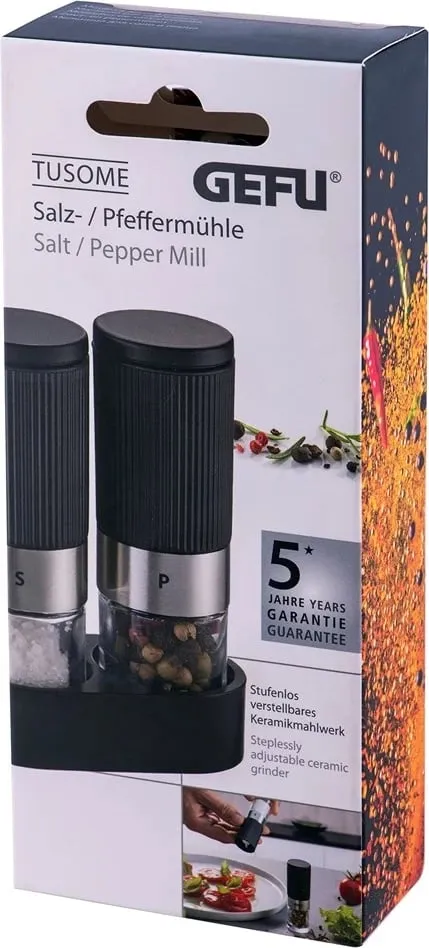 Set kripë dhe piper GEFU Tusome, 2 copë, Transparent - 6