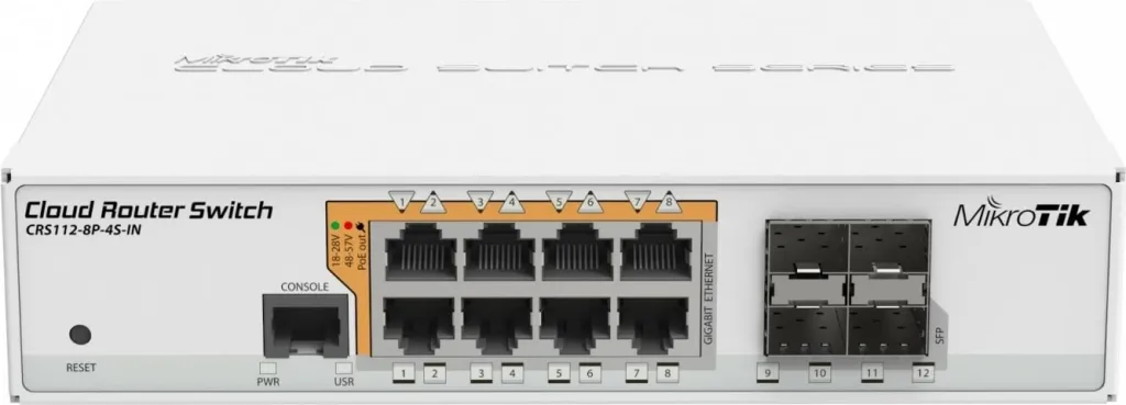 Switch dhe router Mikrotik Cloud CRS112 - 2