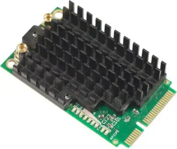 Kartelë rrjeti wireless MikroTik R11E-2HPND, Mini PCI Express, Wi-Fi 4, Gjelbër, Zi