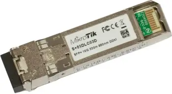 Transceiver optik MikroTik S+85DLC03D, SFP+, 10 Gbit/s, LC, 300m