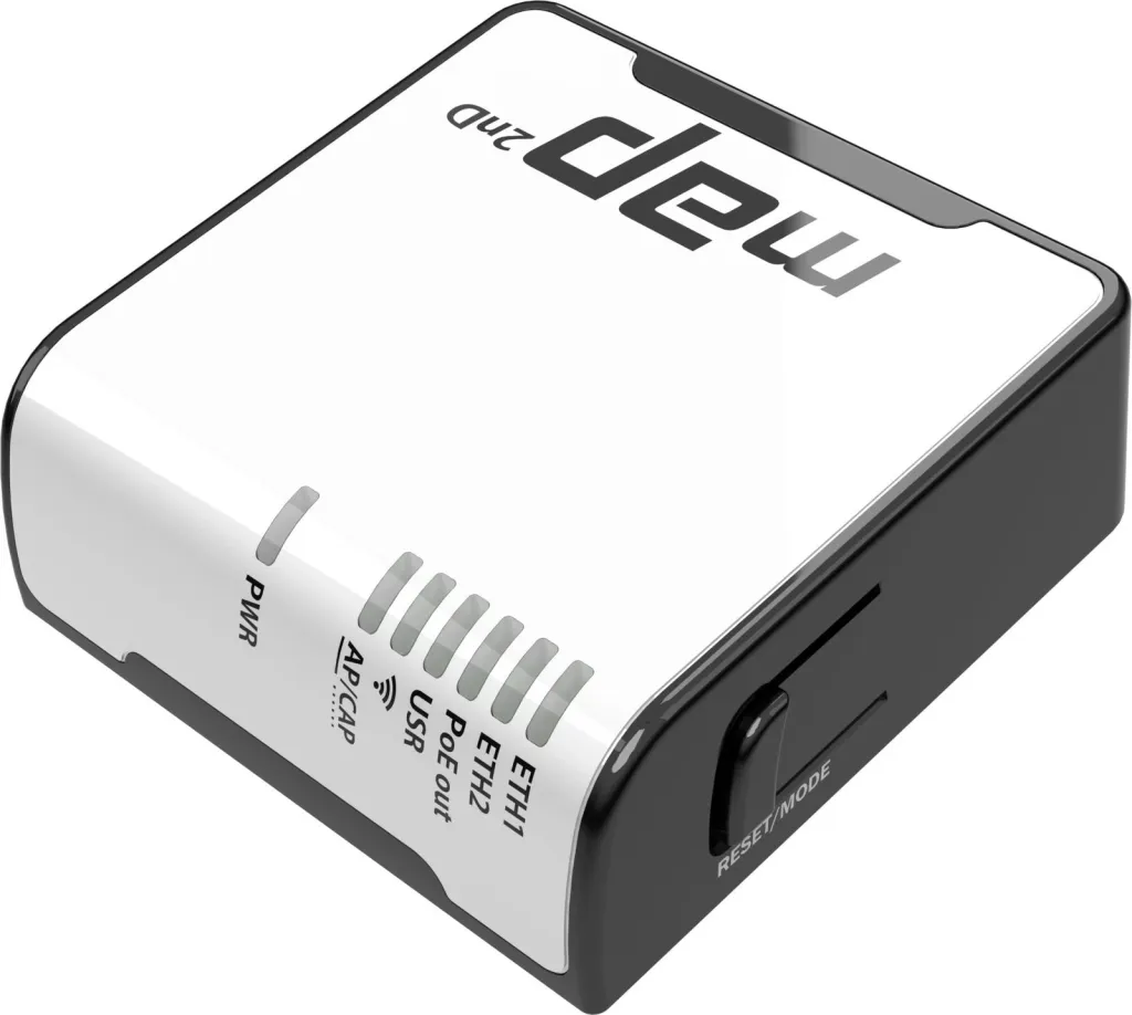 Access Point MikroTik mAP, 2.4 GHz, 10,100 Mbit/s, i zi dhe i bardhë - 1