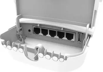 Router MikroTik OmniTIK 5 PoE ac, 54 Mbit/s, 5 porte Gigabit, i bardhë