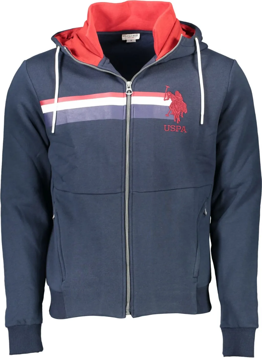 Duks për meshkuj U.S. Polo me zip, blu - 1