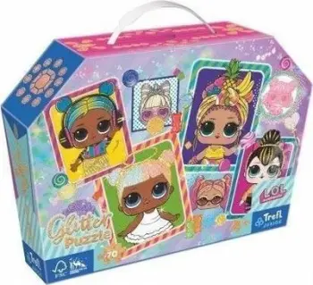 Puzzle Trefl Colorful L.O.L Dolls, 70 copë, efekt glitter, shumëngjyrësh