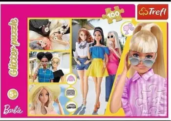 Puzzle Trefl Barbie Glitter, 100 pjesë, shumëngjyrëshe