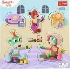 Puzzle druri për fëmijë Trefl Bobaski dhe Miś, ilustrim vizatimor, shumëngjyrësh