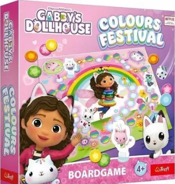 Lojë tavoline Trefl Game Colours Festival Gabby's Dollhouse, për fëmijë 4+, shumëngjyrëshe