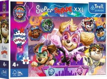 Puzzle Trefl Paw Patrol Super Shape, 60 pjesë XXL, shumëngjyrëshe