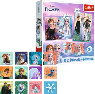 Puzzle dhe lojë memorie Trefl 2in1 Princeshat Frozen 2, 3+ - 3