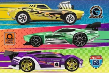 Puzzle Trefl Hot Wheels Races, 60 pjesë, 33x22 cm, shumëngjyrësh