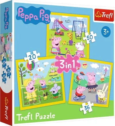 Puzzle 3në1 Trefl, 20 x 36 x 50 pjesë - 1