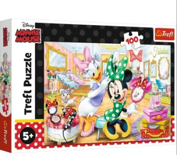 Puzzle Trefl Minnie in the beauty salon, 100 elemente
