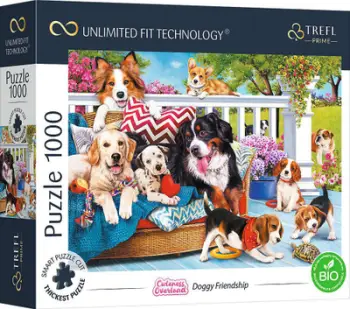 Puzzle Trefl Dogs Doggy Friendship, 1000 pjesë, Unlimited Fit