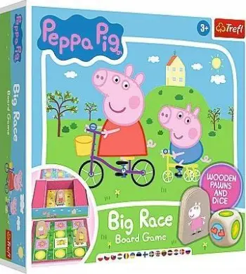 Loja me tabela Trefl Peppa Pig The Big Race, për fëmijë, shumëngjyrëshe
