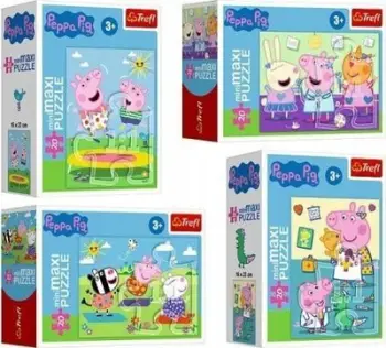 Puzzle Trefl miniMaxi Peppa Pig, 20 copa, për fëmijë 3+, shumëngjyrëshe