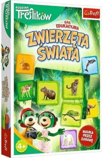 Lojë edukative Trefl The Treflik Family Animals of the World, për fëmijë, shumëngjyrëshe
