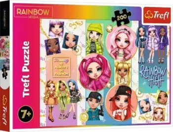 Puzzle Trefl Friendship Rainbow High, 200 pjesë, 48 x 34 cm, shumëngjyrësh