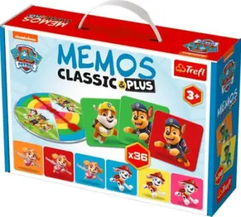 Lojë memory Trefl Memo Classic Plus Paw Patrol, për fëmijë, 3+