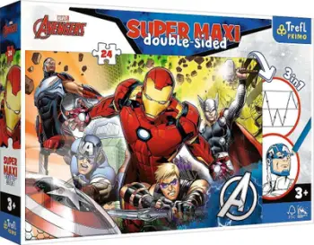 Puzzle dyanshëm Trefl Super Maxi Strong Avengers, 24 pjesë, 3 në 1