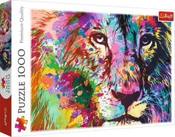 Puzzle Trefl Colorful Lion, 1000 pjesë, 68.3 x 48 cm, shumëngjyrësh