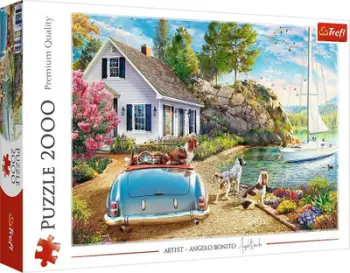 Puzzle Trefl Holiday Marina, 2000 copa, 96 x 68 cm, shumëngjyrësh