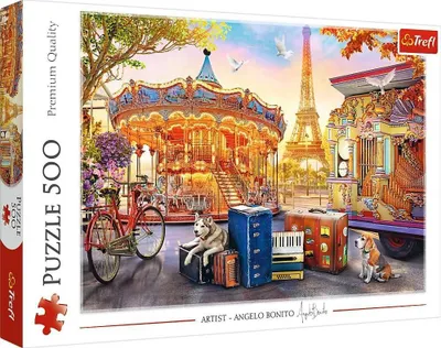 Puzzle Trefl Paris, 500 pjesë, 58 x 34cm, shumëngjyrësh - 1
