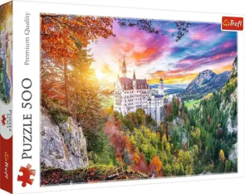 Puzzle Trefl View of Neuschwanstein Castle Germany, 500 pjesë, 48 x 34 cm, shumëngjyrësh