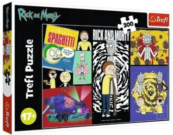 Puzzle Trefl Rick and Morty Strange Place in the Galaxy, 300 pjesë, shumëngjyrësh