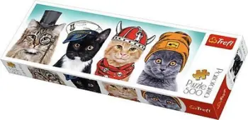 Puzzle Trefl Panorama - Fluffy Crew, 500 copë