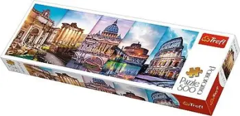 Puzzle Trefl Panorama - Trip to Italy, 66 x 23.7 cm, 500 elemente