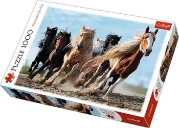 Lojë Puzzle Trefl 226183 - Galloping Horses, 1000 elemente
