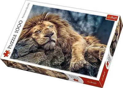 Puzzle Trefl Sleeping Lion, 1000 copa, 68 x 48 cm, shumëngjyrësh - 1