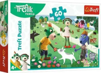 Puzzle Trefl Joyful Day of the Trefliks, 60 pjesë, shumëngjyrëshe
