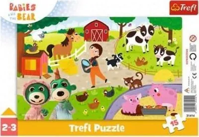 Puzzle Trefl Charming Babies, 15 pjesë, shumëngjyrëshe - 1