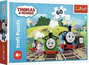 Puzzle Trefl Thomas and Friends Thomas on a Trip, 60 copë, 33x22 cm, shumëngjyrësh