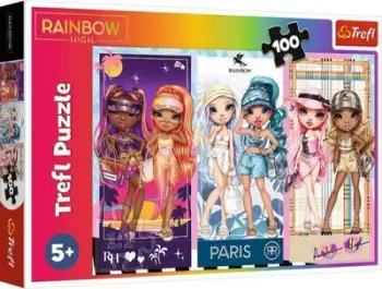 Puzzle Trefl LOL Rainbow Dolls, 100 pjesë, 41 x 27.5 cm, shumëngjyrësh