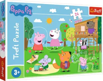 Puzzle maxi Trefl Peppa Pig, 24 pjesë, 60x40cm, shumëngjyrësh