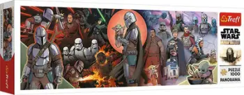 Lojë puzzle Trefl Panorama of the Adventures of Mandalorian, 1000 copë
