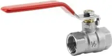 Valvul sferike GARDENA 07335-20, 1/2", metal i kromuar, argjendtë e kuqe