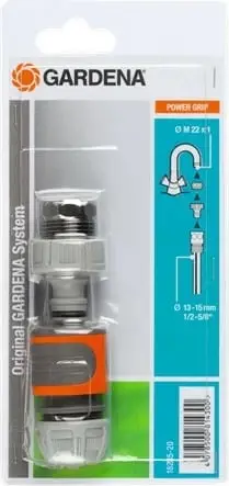 Set lidhës i shpejtë për zorrë uji Gardena, Original Tap Hose Connector