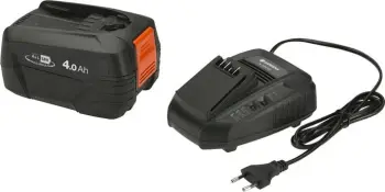 Set baterie dhe karikuesi Gardena P4A PBA 18V/72 4.0 Ah, 4.000 mAh, Li-Ion, 18 V, zi, portokalli