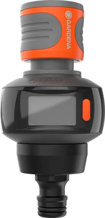 Matës uji Gardena AquaCount, ekran rrotullues, 4 funksione matjeje, gri