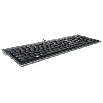 Tastierë Kensington Advance Fit, full-size, me kabllo USB, AZERTY, e zezë
