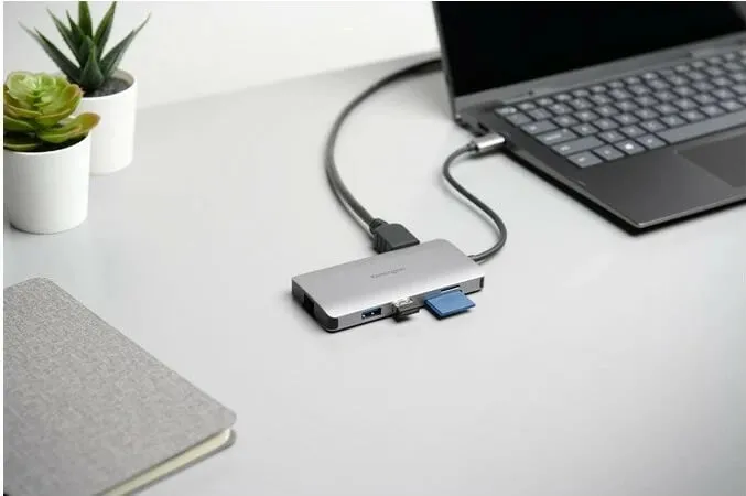 Hub USB-C Kensington UH1400p, 85W, i zi, argjendtë - 2