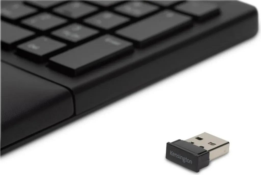 Tastierë wireless Kensington ProFit Ergo, full-size, QWERTY, Bluetooth + RF, e zezë - 3
